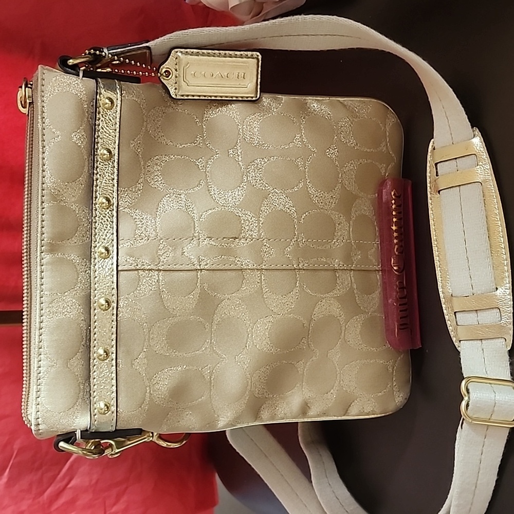 Coach 2011 Like New Cond. Glittery Lurex Crossbody